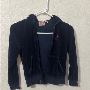 Juicy Couture Blue Velvet Sweatshirt Classic Hoodie